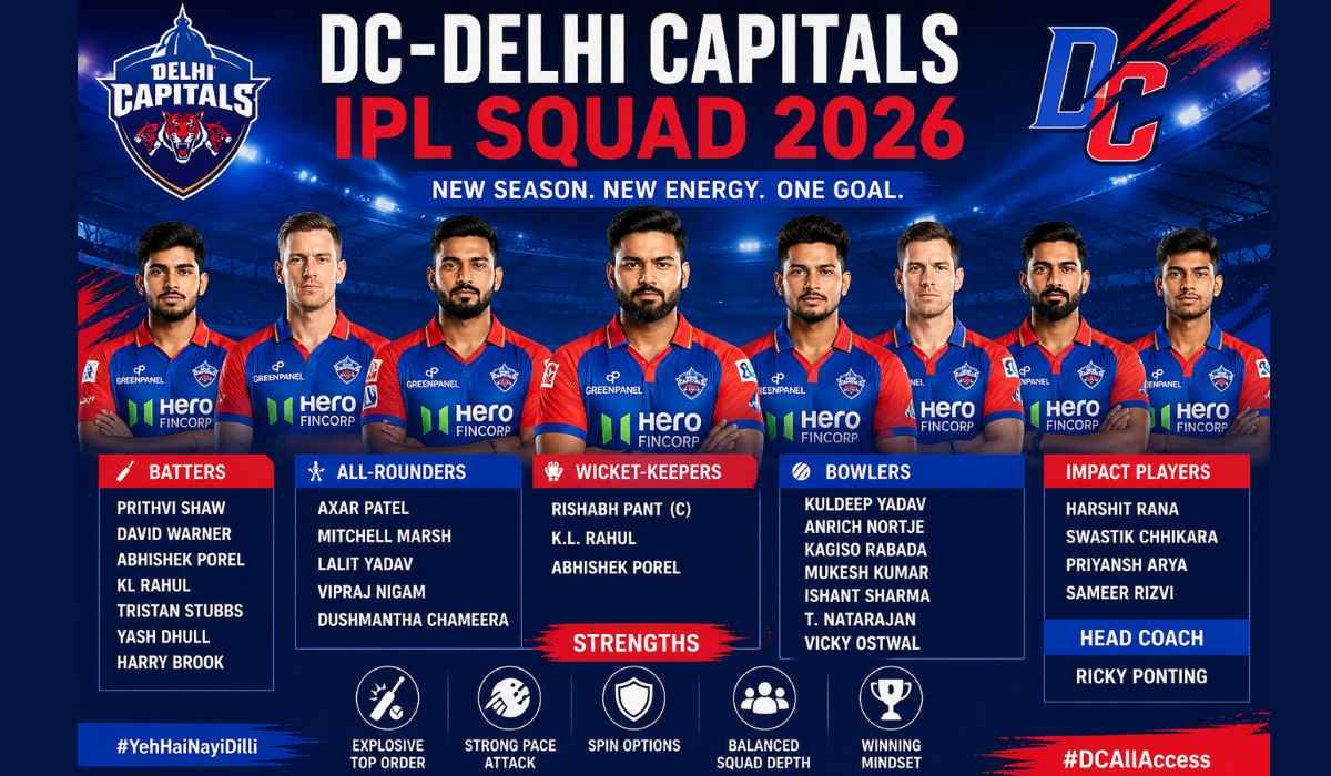 DC-Delhi Capitals IPL Squad 2026