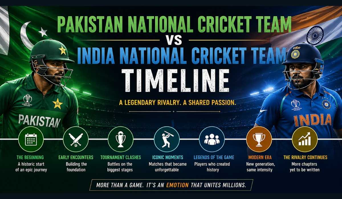 Pakistan National Cricket Team vs India National Cricket Team Timeline