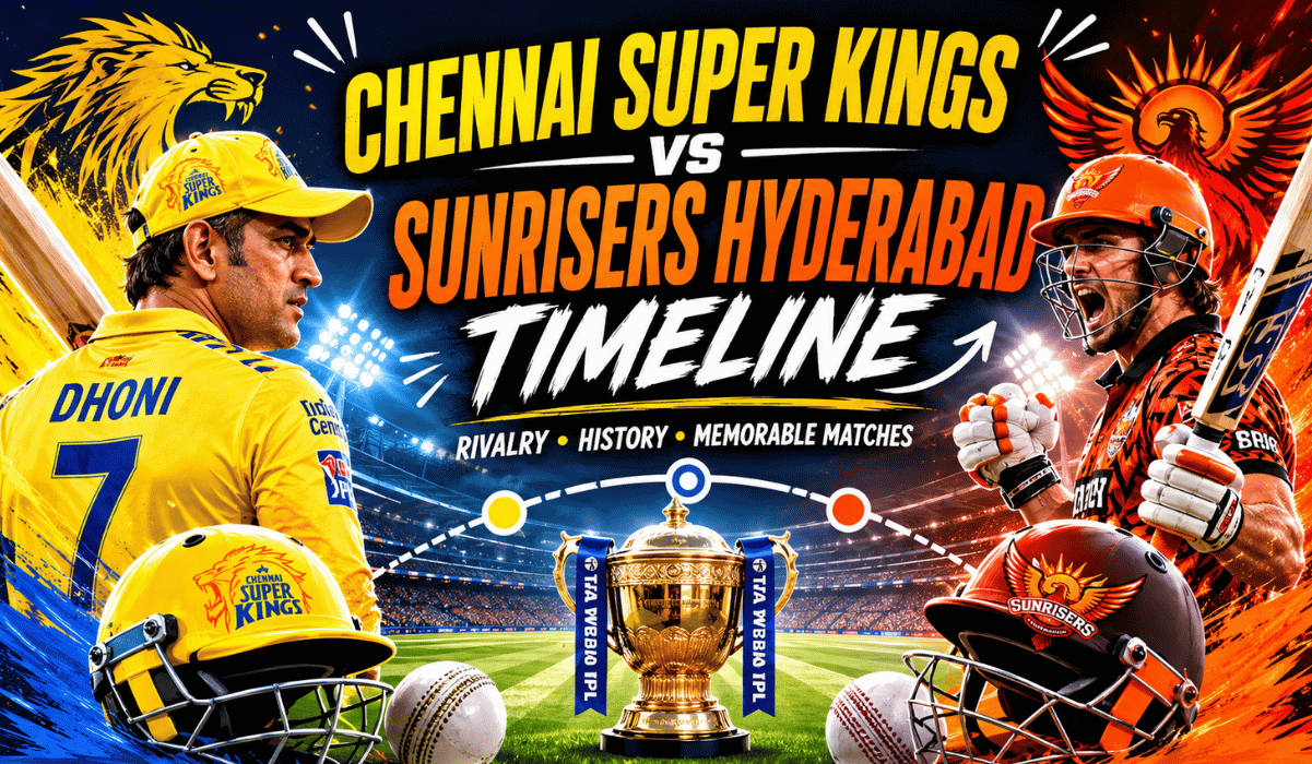 Chennai Super Kings vs Sunrisers Hyderabad Timeline