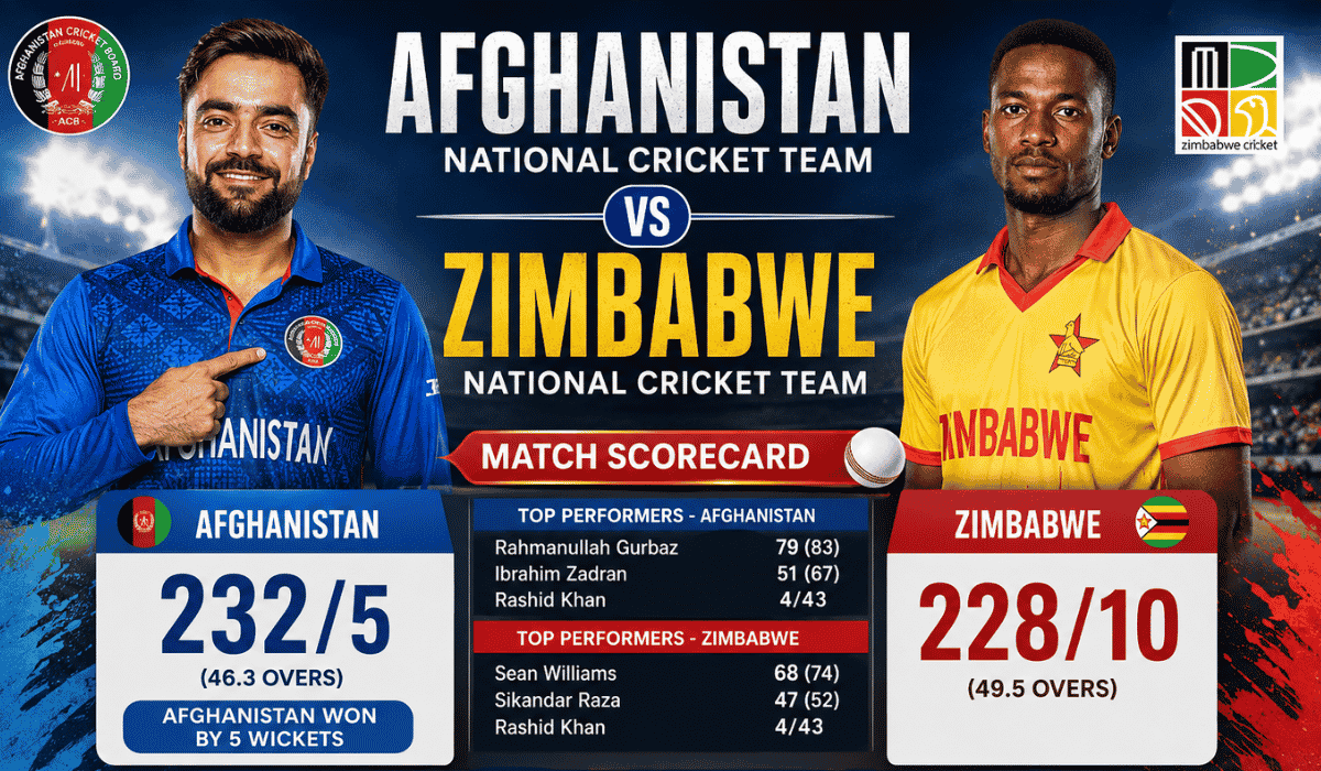 Afghanistan National Cricket Team vs Zimbabwe National Cricket Team Match ScoreCard