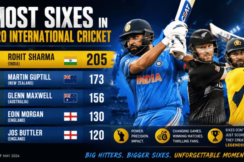 Most Sixes in T20 International Cricket