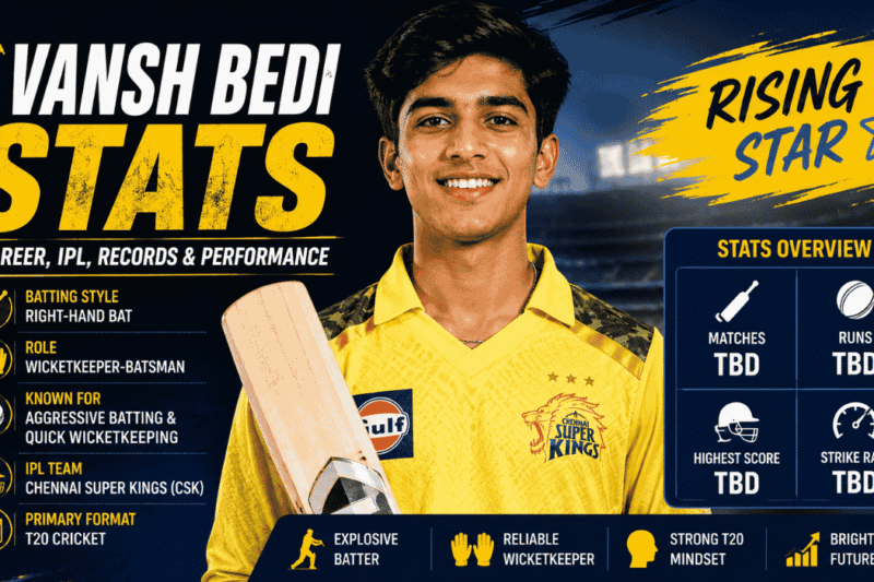 Vansh Bedi Stats 2026: IPL Records, Career Numbers and Profile