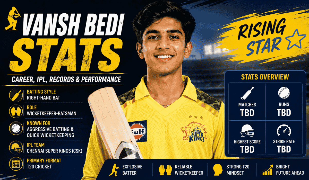 Vansh Bedi Stats