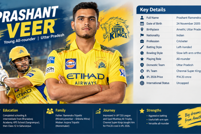 Prashant Veer: Age, Stats, Family, Net Worth & IPL 2026