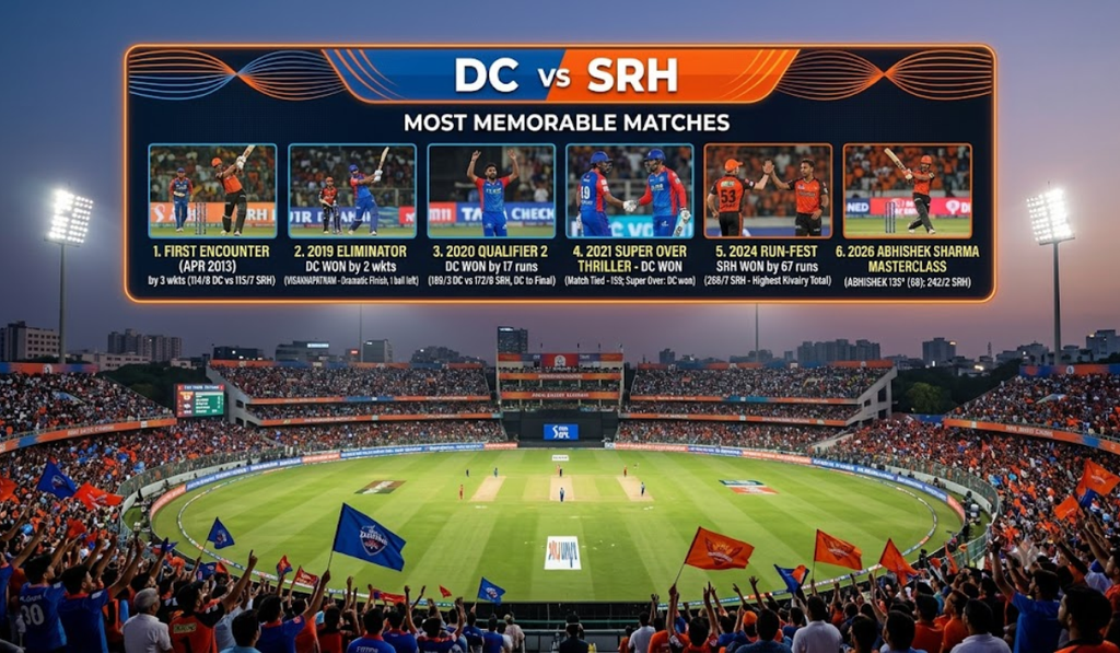 Sunrisers Hyderabad vs Delhi Capitals Timeline