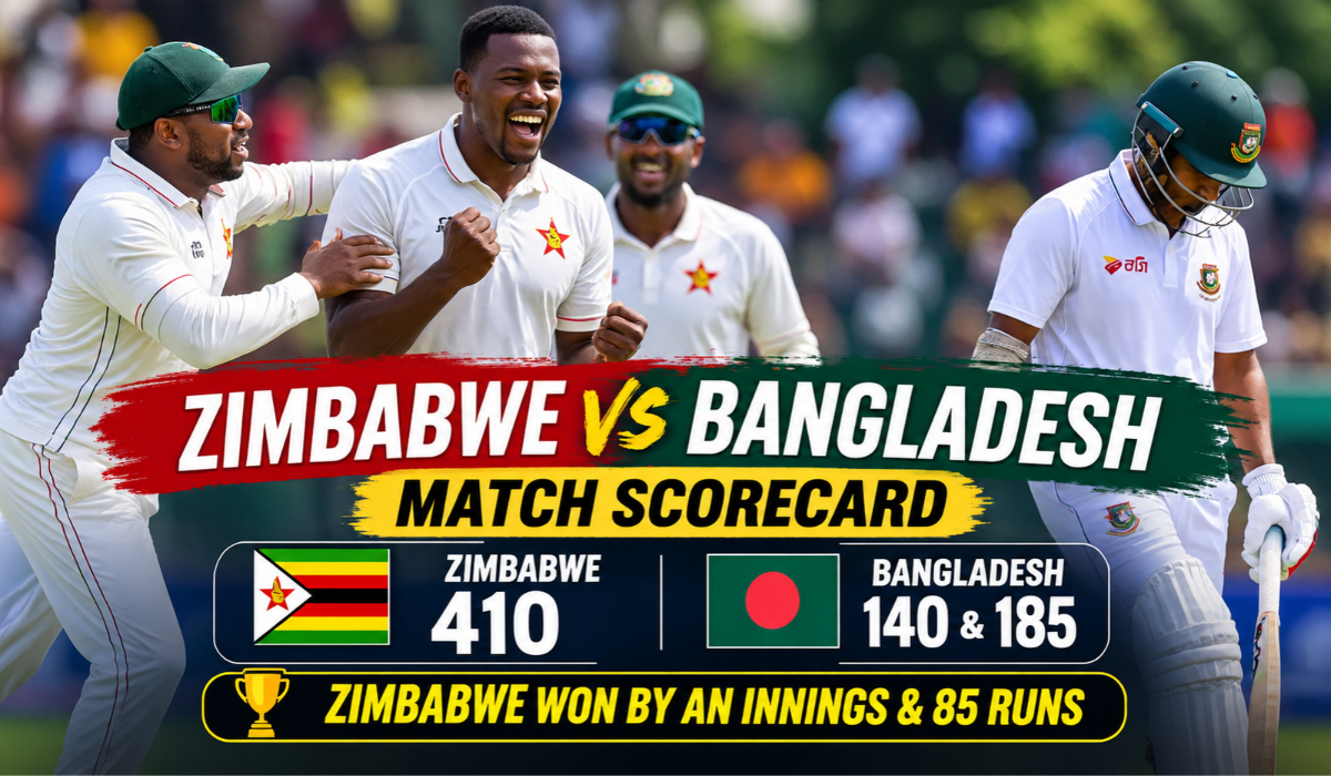 Zimbabwe National Cricket Team vs Bangladesh National Cricket Team Match Scorecard